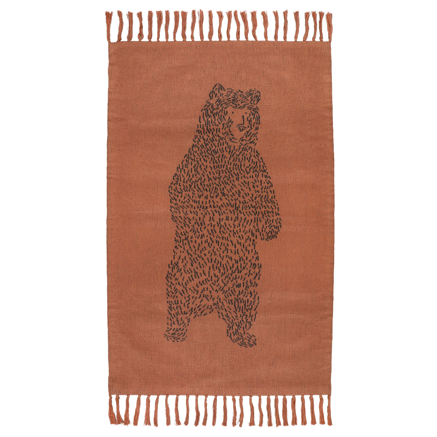 Knitted rug - Brave Bear